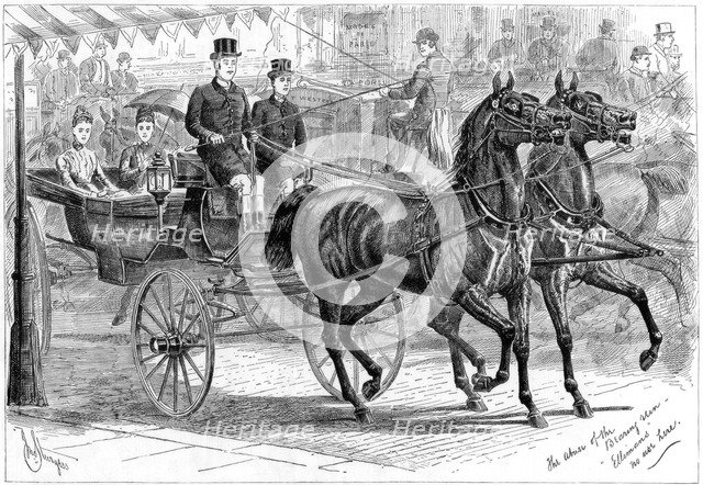 Coach and horses, 1889. Artist: Unknown