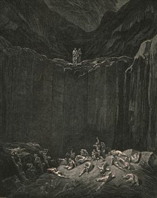 '...all-searching Justice, dooms to punishment the forgers', c1890.  Creator: Gustave Doré.