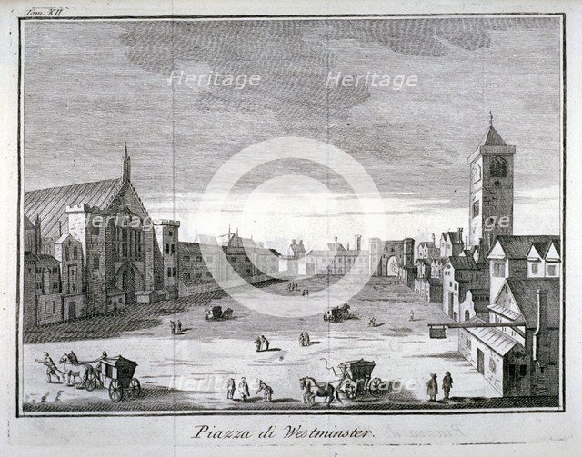New Palace Yard, Palace of Westminster, London, 1742. Artist: Anon