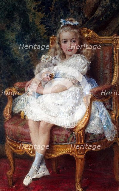 Portrait of Grand Duchess Maria Nikolaevna of Russia', (1899–1918), 1905. Creator: Makovsky, Konstantin Yegorovich (1839-1915).