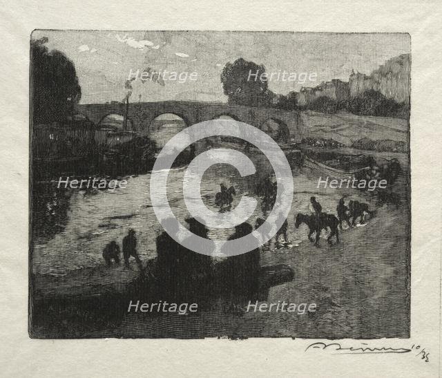 LAbreuvoir du Pont Marie. Creator: Auguste Louis Lepère (French, 1849-1918).