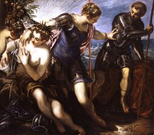 Pallas Athena Drives Away Mars, 1576. Creator: Tintoretto, Jacopo (1518-1594).