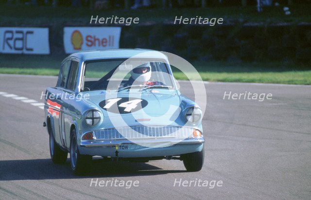 Ford Anglia races at 1998 Goodwood revival. Artist: Unknown.