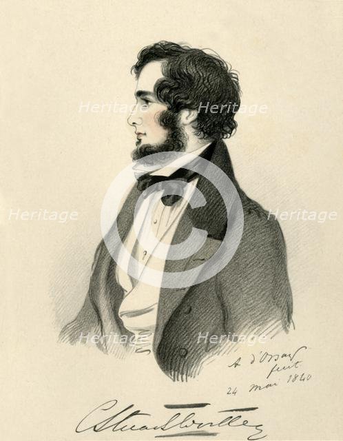 'Charles Stuart Wortley', 1840. Creator: Richard James Lane.
