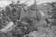 'The Matabele War, 1893: Attack on the Laager of Wagons on the Imbembezi River, November 1', (1901). Creator: Unknown.