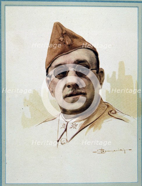 José Moscardó (1878-1956), Spanish military, lithography.
