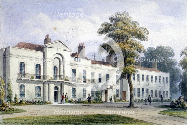 View of Brompton Lodge, Kensington, London, 1857. Artist: Thomas Hosmer Shepherd