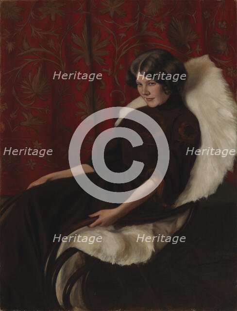 In the Rocking Chair, Anni Bremer, 1908. Creator: Hugo Simberg.