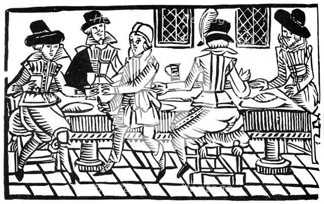 A supper party, early 17th century, (1893). Artist: Unknown