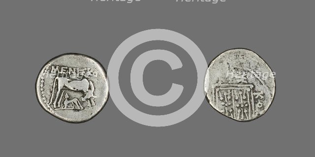 Coin Depicting Cow Suckling Calf, 229-100 BCE. Creator: Unknown.