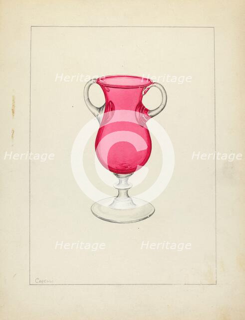 Vase, c. 1940. Creator: Giacinto Capelli.