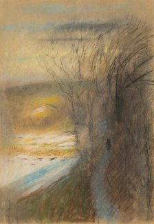 Forest landscape in autumn, 1875/1885. Creator: Ladislav Mednyanszky.