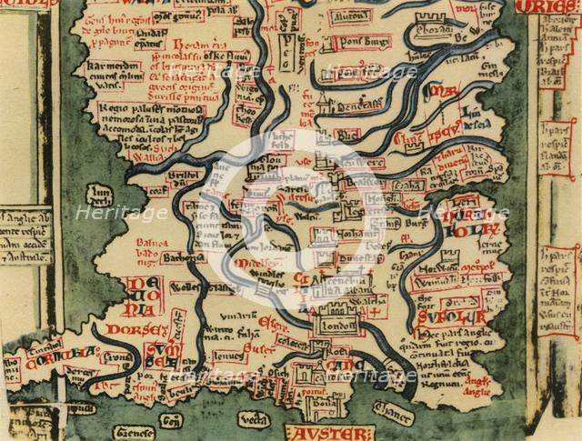 'Matthew Paris's Map of Great Britain, c.1250', (1944).  Creator: Matthew Paris.