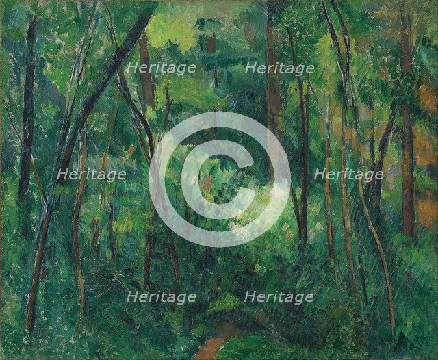 Interior of a forest, ca 1885. Artist: Cézanne, Paul (1839-1906)