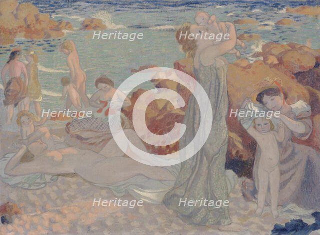 Baigneuses, plage du Pouldu, 1899. Creator: Maurice Denis.