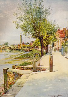 'Strand on the Green Chiswick', 1905, (c1915). Artist: Edward Charles Clifford.