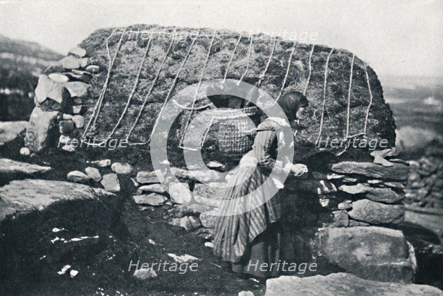 A Shetland knitter, 1912. Creator: GW Wilson and Company.