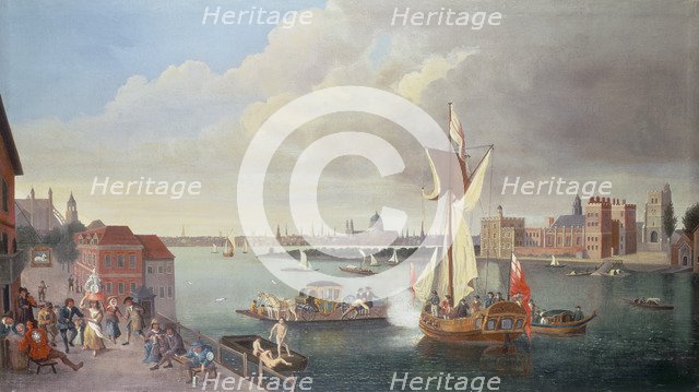 'The Thames at Horseferry', c1710. Artist: Unknown