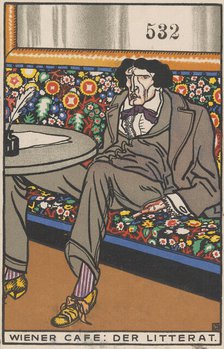 Viennese Café: The Man of Letters (Wiener Café: Der Litterat), 1911. Creator: Moritz Jung.