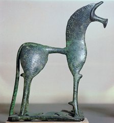 Archaic bronze figure of a horse, 6th century BC. Artist: Unknown