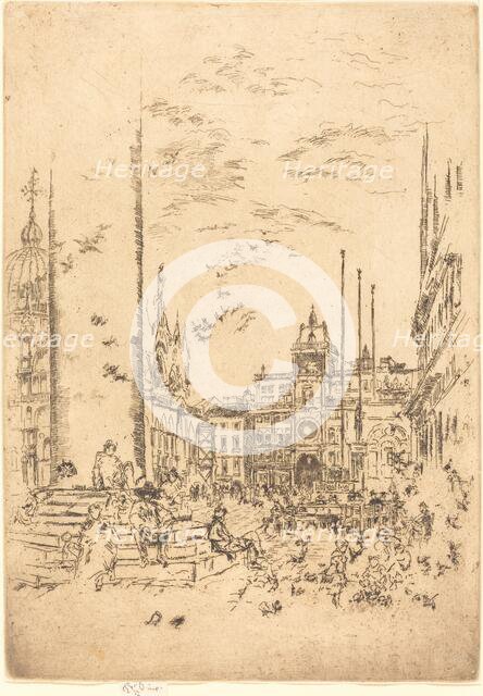 The Piazzetta, 1880. Creator: James Abbott McNeill Whistler.