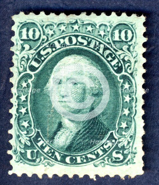 10c Washington E Grill single, 1867. Creator: National Bank Note Company.