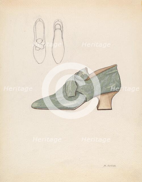 Woman's Shoe, c. 1936. Creator: Margaret Concha.