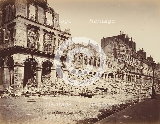 Finance Ministry, Burned. Exterior View, 1871. Creator: Alphonse J. Liébert.