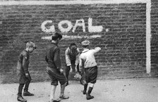 Football in the East End, London, 1926-1927. Artist: Unknown