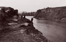 Dutch Gap Canal, 1865. Creators: Andrew Joseph Russell, Egbert Guy Fowx.