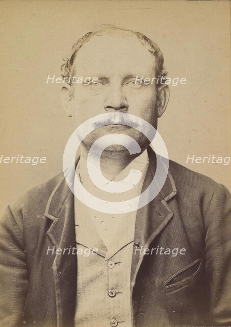 Lelarge. Louis, Eugène. 46 ans, né le 5/4/48 à Paris Ille. Employé de commerce. Anarchiste..., 1894. Creator: Alphonse Bertillon.