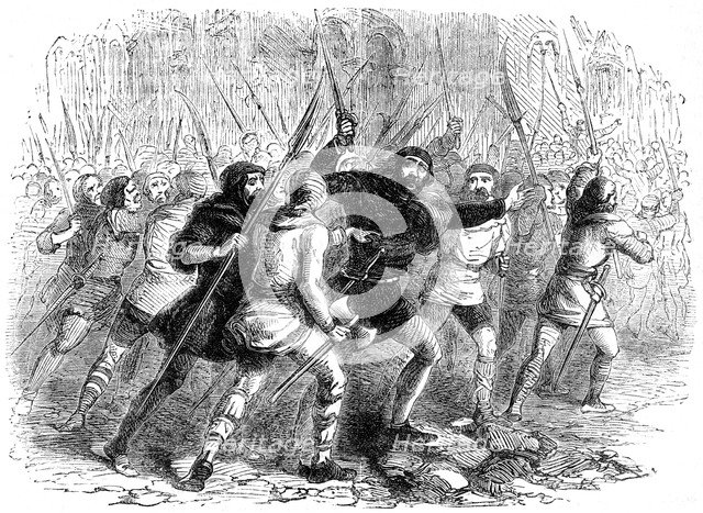 Revolt of the citizens of London against Matilda, 1141. Artist: Unknown