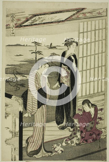 Suma, from the series "A Fashionable Parody of the Tale of Genji", c1789/94. Creator: Hosoda Eishi.