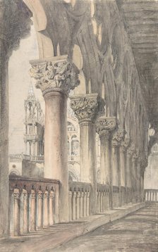 Loggia of the Ducal Palace, Venice, 1849-50. Creator: John Ruskin.