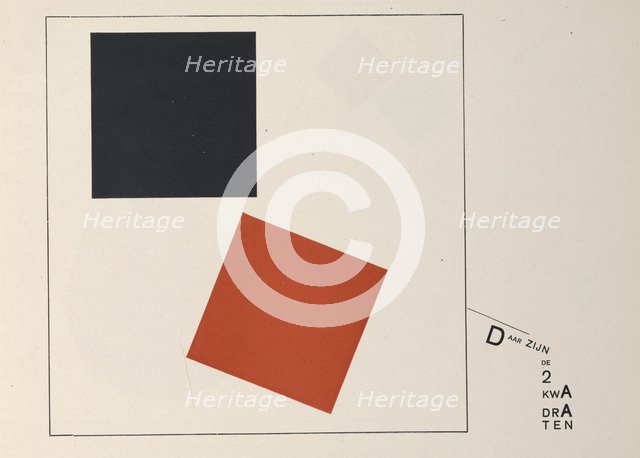 About Two Squares, 1922. Creator: Lissitzky, El (1890-1941).
