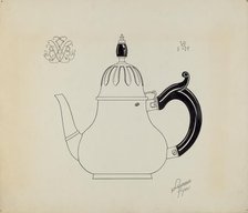 Silver Teapot, c. 1938. Creator: Lawrence Flynn.