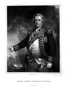 Adam Duncan, Viscount Duncan of Camperdown, British naval officer, (1832).Artist: WT Mote
