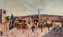 'Portion of the Citadel of Jerusalem', 1902. Creator: John Fulleylove.