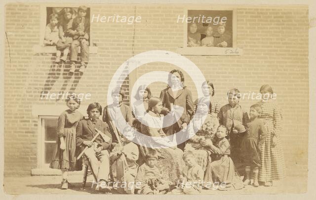 Native American school group, about 1870-1879. Creator: Unknown.