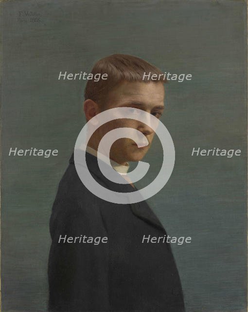 Self-Portrait at the Age of Twenty (Autoportrait à l?âge de vingt ans), 1885. Creator: Vallotton, Felix Edouard (1865-1925).