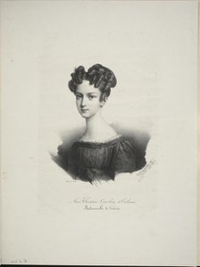 Marie Christine Caroline d'Orléans, Mademoiselle de Valois, 1825. Creator: Henri Grevedon.