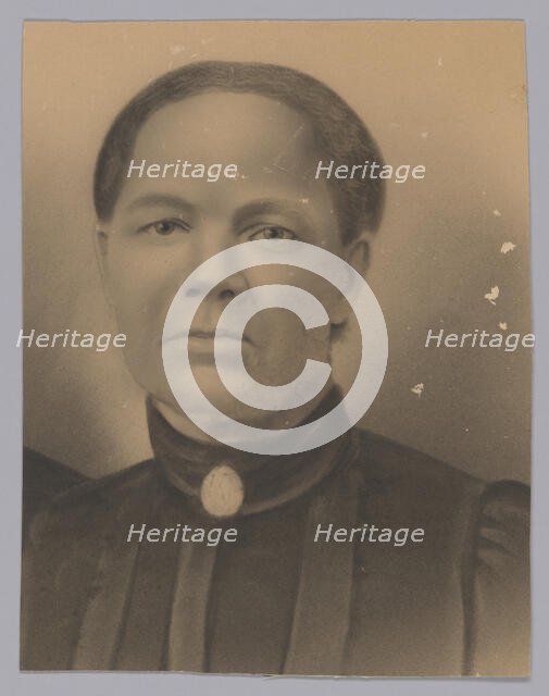 Photographic crayon portrait of Roseanna May, late 19th century. Creator: Unknown.