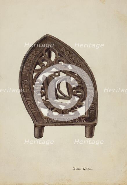 Trivet, c. 1941. Creator: Glenn Wilson.