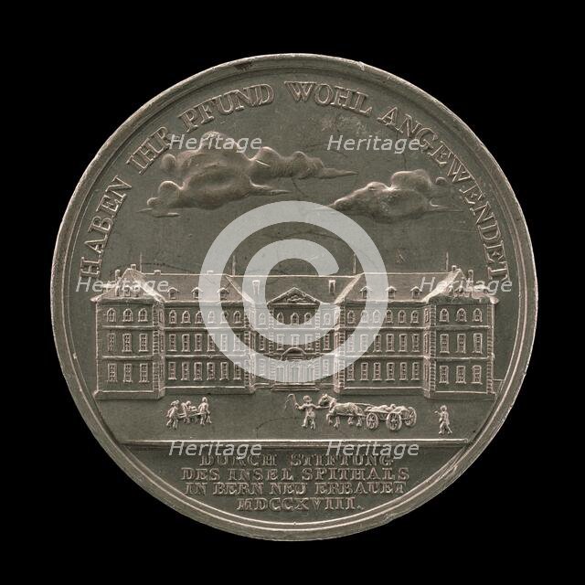 Insel Hospital, Bern [reverse], 1818. Creator: Sebastian Burger.