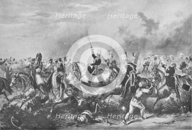 'The 3rd Light Dragoons at Chillienwallah, 1849', 1849 (1909). Creator: John Harris the Younger.