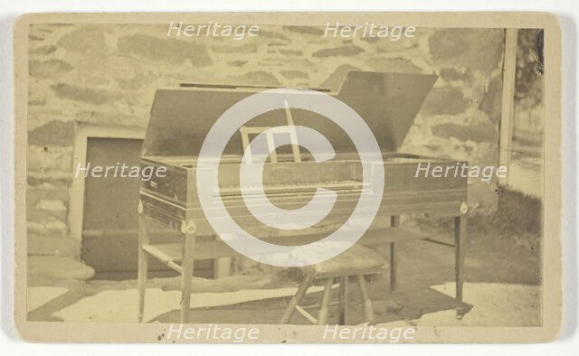 Piano at Washington's Headquarters (Newburgh, New York) ,19th century.  Creator: Remillard.