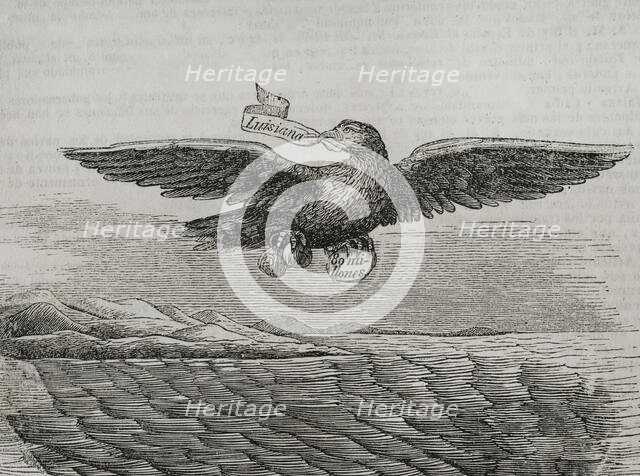 Allegory depicting the sale of Louisiana by Napoleon I to the United States,...(1851).  Creator: Chamorro.