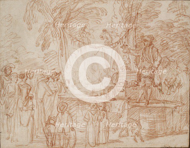 Quack Doctor selling his Wares in the open Air, c1700-1720. Artist: Jean-Antoine Watteau.