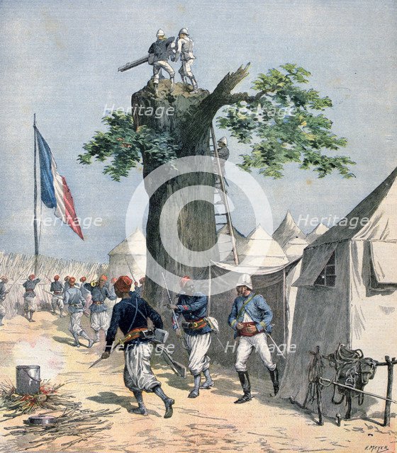 The defence of Haut-Niger, French Sudan, 1891. Artist: Henri Meyer