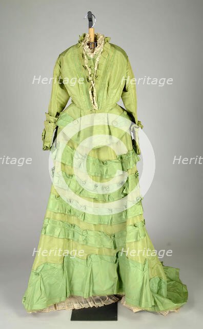 Visiting dress, American, ca. 1875. Creator: Unknown.